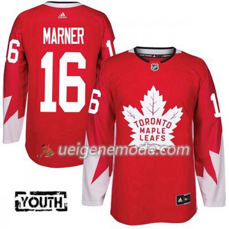 Kinder Eishockey Toronto Maple Leafs Trikot Mitchell Marner 16 Adidas 2017-2018 Rot Alternate Authentic